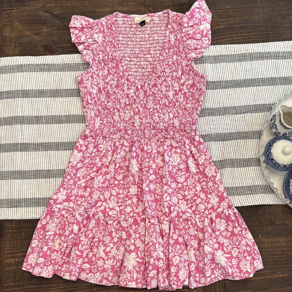 Universal Thread Pink and White Ruffled Sundress